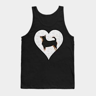 Lancashire Heeler Heart Jigsaw Pieces Design - Gift for Lancashire Heeler Lovers Tank Top